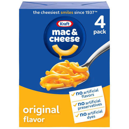 Kraft Original Mac & Cheese Simple Pantry Staple, One-Box Stovetop Dinner