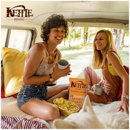 Kettle Brand Potato Chips Backyard Barbeque Kettle Chips, 7.5 Oz – Sturdy Picnic Chips for Beach Days and Hikes