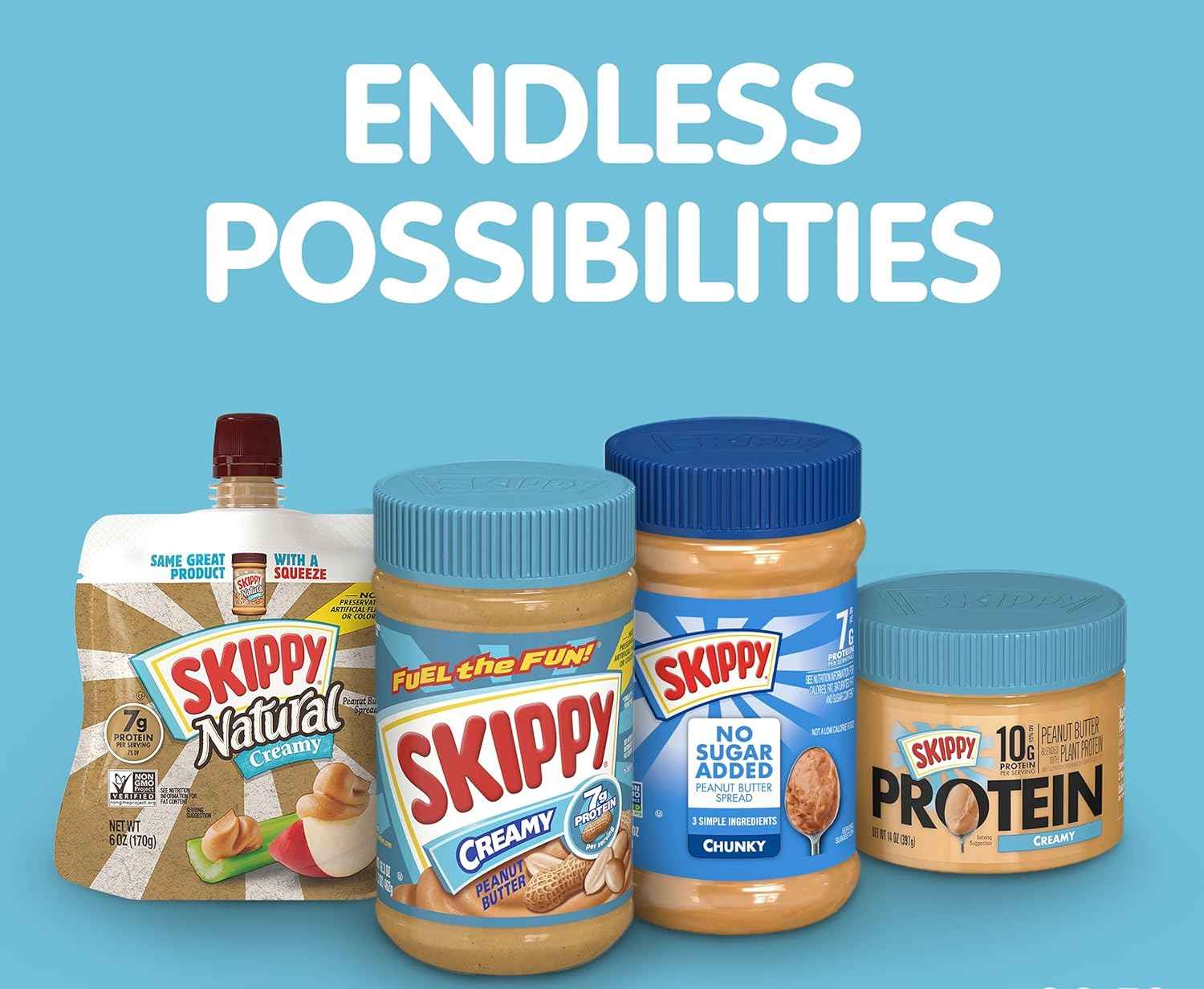 SKIPPY Peanut Butter Creamy Spread for Playroom Snack Time and School Lunch Packing, 28 Ounce