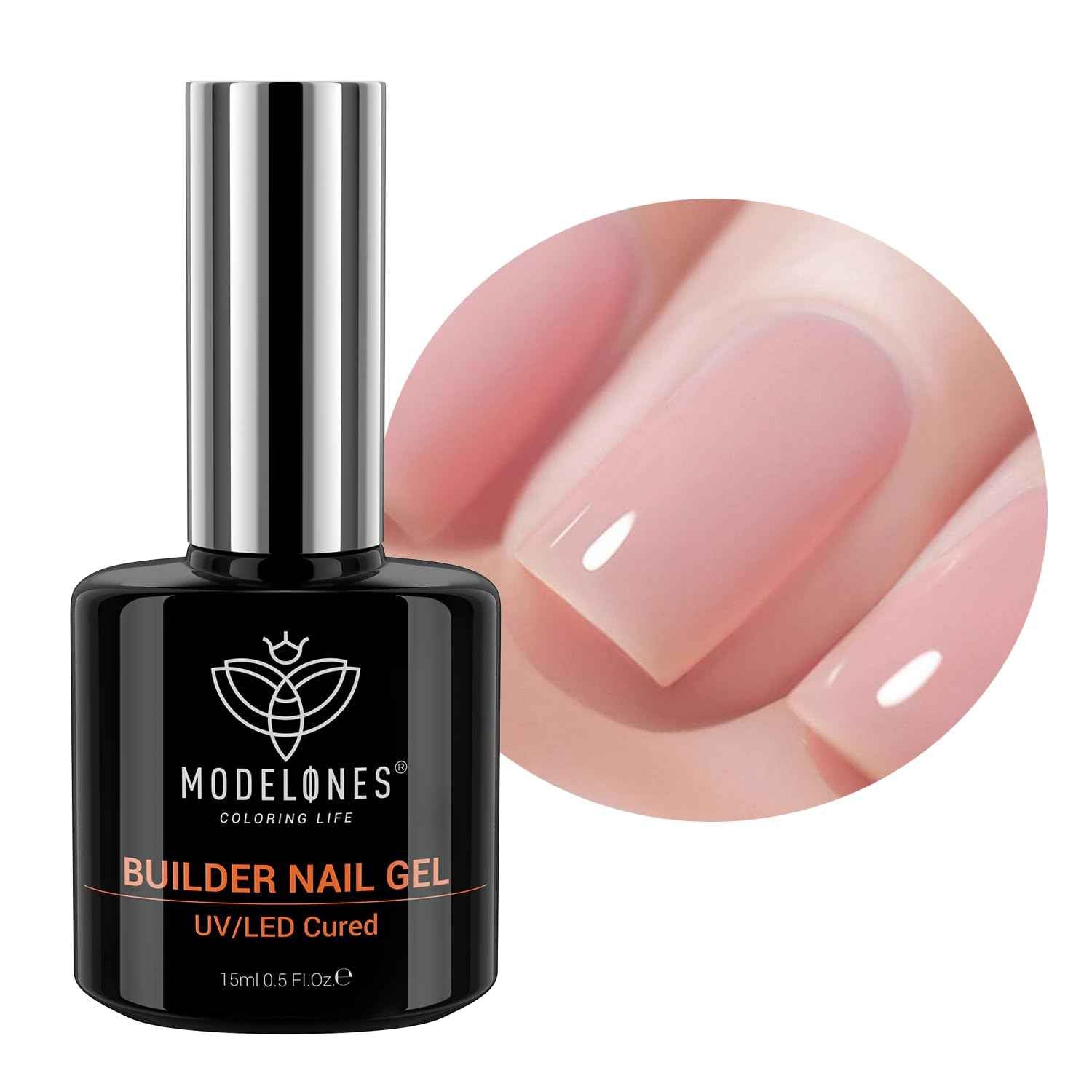 modelones Low-Odor Builder Gel 7-in-1 – Gentle At-Home Manicure for Sensitive Self-Care Nights