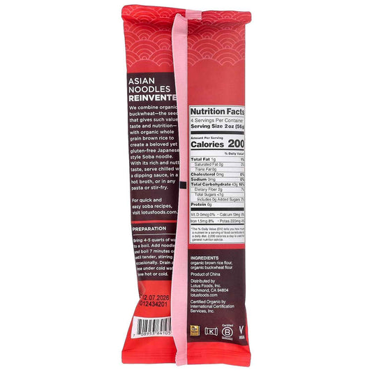 LOTUS FOODS Organic Brown Rice Soba – 7-Minute Noodles for Quick Weeknight Meal Prep