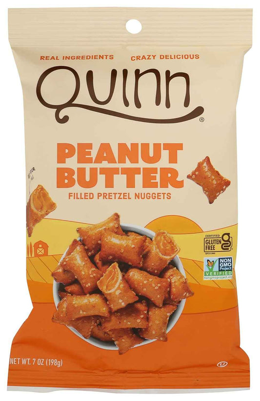 Quinn Snacks Peanut Butter Filled Pretzels, 7 Oz – Afternoon Focus Snack for the Home Office Desk