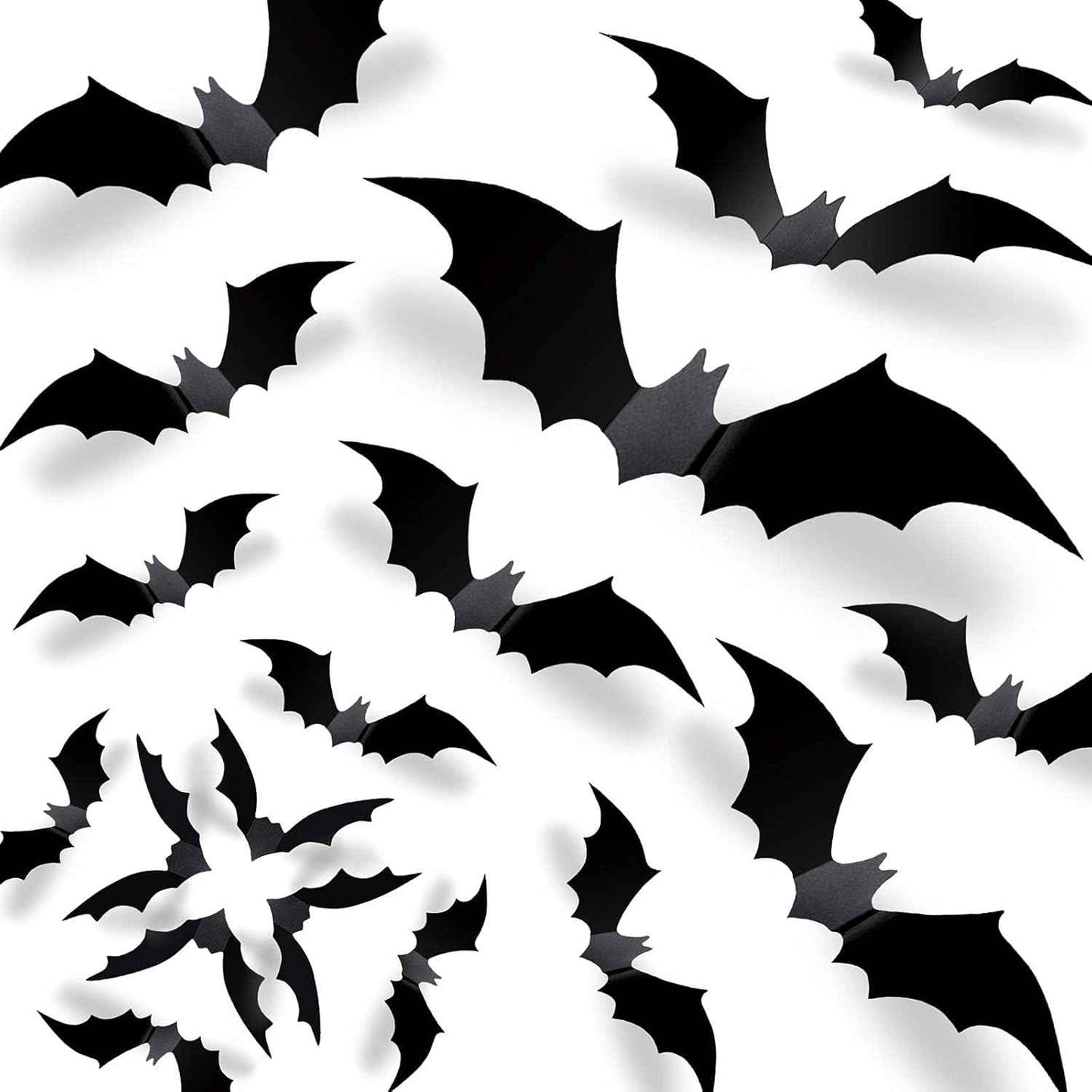 CESOF Weatherproof Bat Wall Stickers – Black 3D PVC Halloween Decor for Front Yard, Patio Door, Windows & Party Entryways
