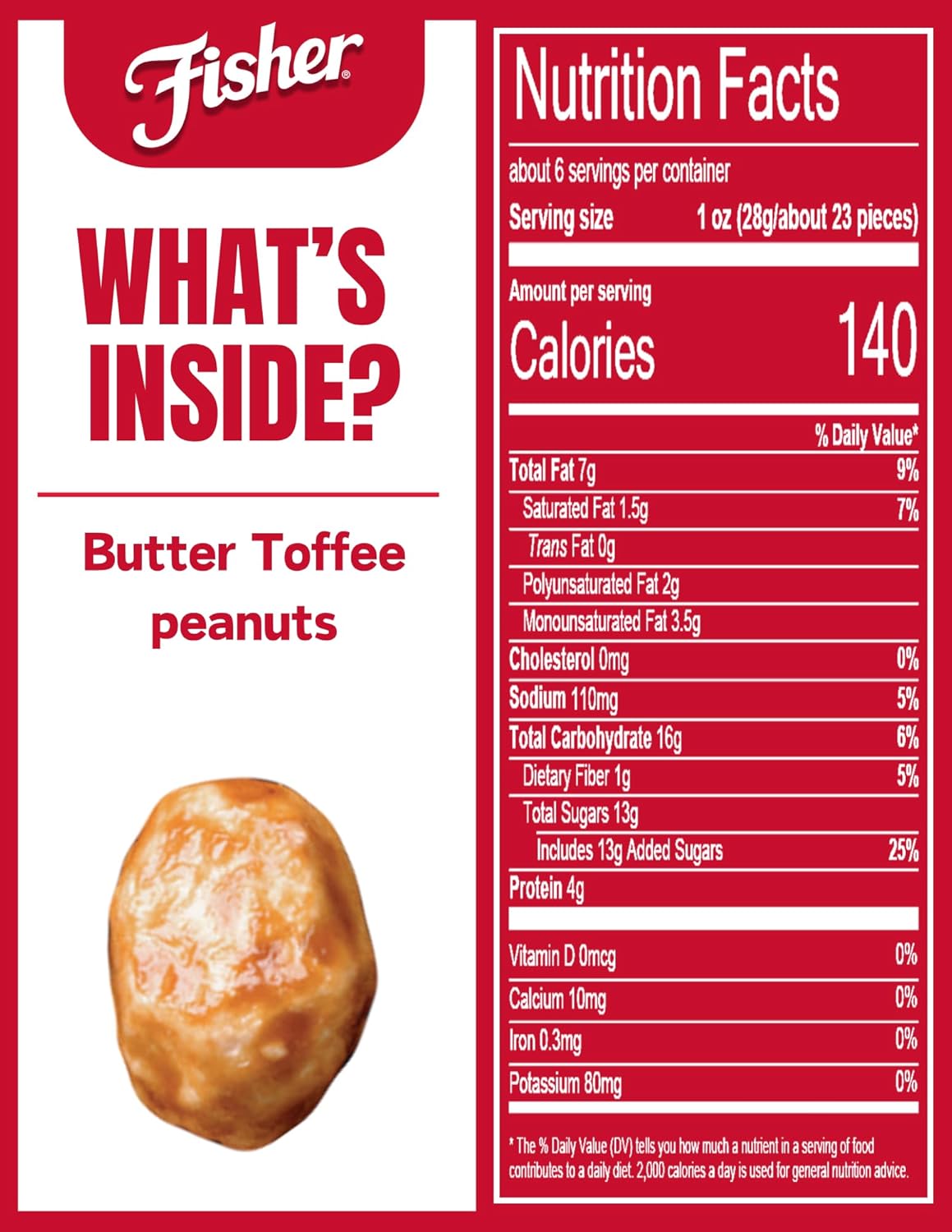 Fisher_Snack_Butter_Toffee_Peanuts,_5.5_Ounces,_No_Artificial_Colors_or_Flavors