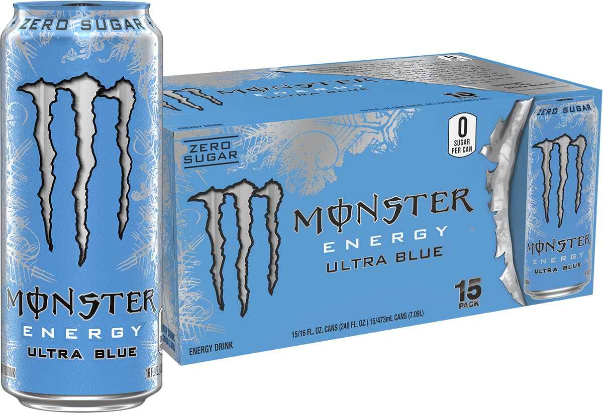 Monster Energy Ultra Variety Pack, PKZSD, Sugar Free Energy Drink, 16 Ounce | Pack of 15