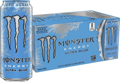 Monster Energy Ultra Variety Pack, PKZSD, Sugar Free Energy Drink, 16 Ounce | Pack of 15