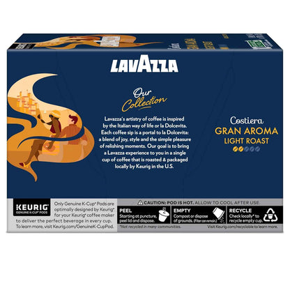 Lavazza Costiera Gran Aroma, Single-Serve Keurig K-Cup Pods, Light Roast Coffee