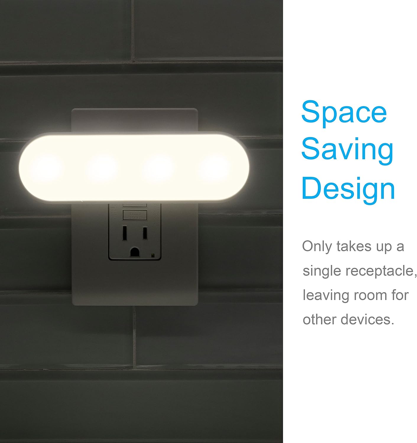 GE_Ultrabrite_LED_Light_Bar_Night_Lights_Plug_Into_Wall_Room_Decor_Ambient_Lighting_Dusk_to_Dawn_Sensor_Bright_Nightlight,_White,_100_Lumens,_2_Pack