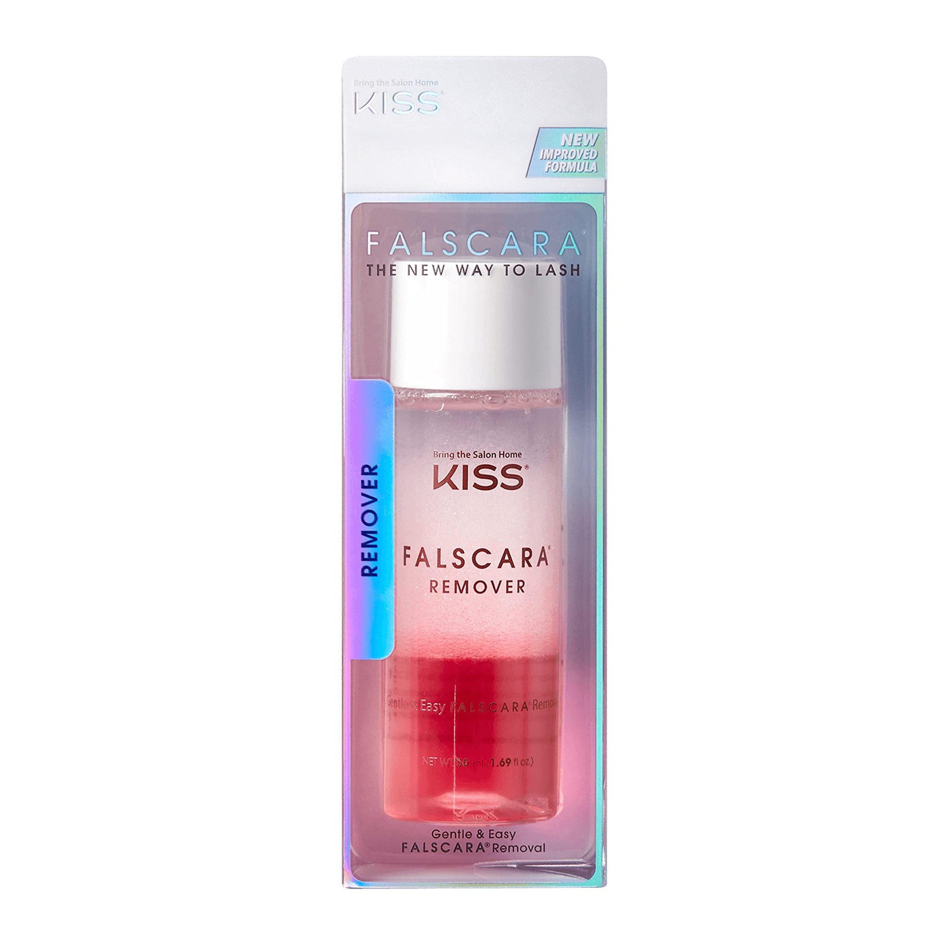 KISS Falscara DIY Eyelash Extension Remover with Natural Rosewater – Gentle Soothing Nourishing Eye Cleanser for Removal of Artificial False Synthetic Eyelashes, Lash Wisps, and Bond &amp;amp; Seal Adhesive