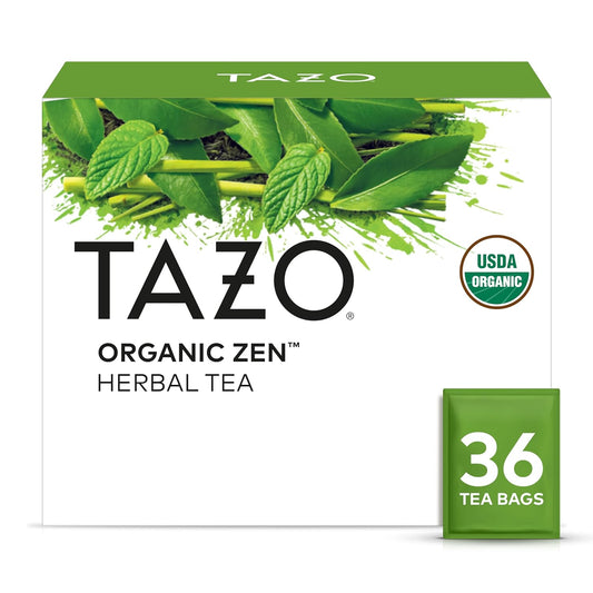 TAZO_Organic_Zen_Green_Tea,_Caffeinated_Tea_with_Refreshing_Lemongrass_&_Spearmint,_36_Total_Bags