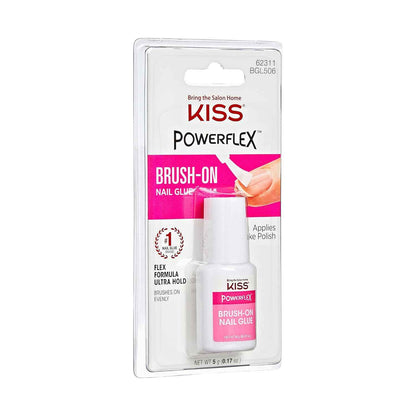 KISS Powerflex, Nail Glue for Press On Nails, Nail Bond, Includes 5g Brush-on Glue