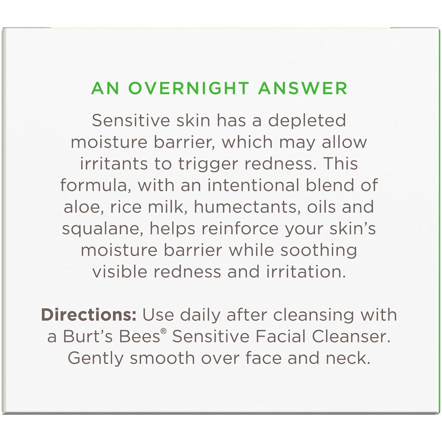 Burt's_Bees_Calming_Night_Cream_With_Aloe_and_Rice_Milk,_Face_Moisturizer_For_Sensitive_Skin_Infuses_Skin_With_Moisture_While_You_Sleep,_98.8_Percent_Natural_Origin_Skin_Care,_1.8_oz._Tub