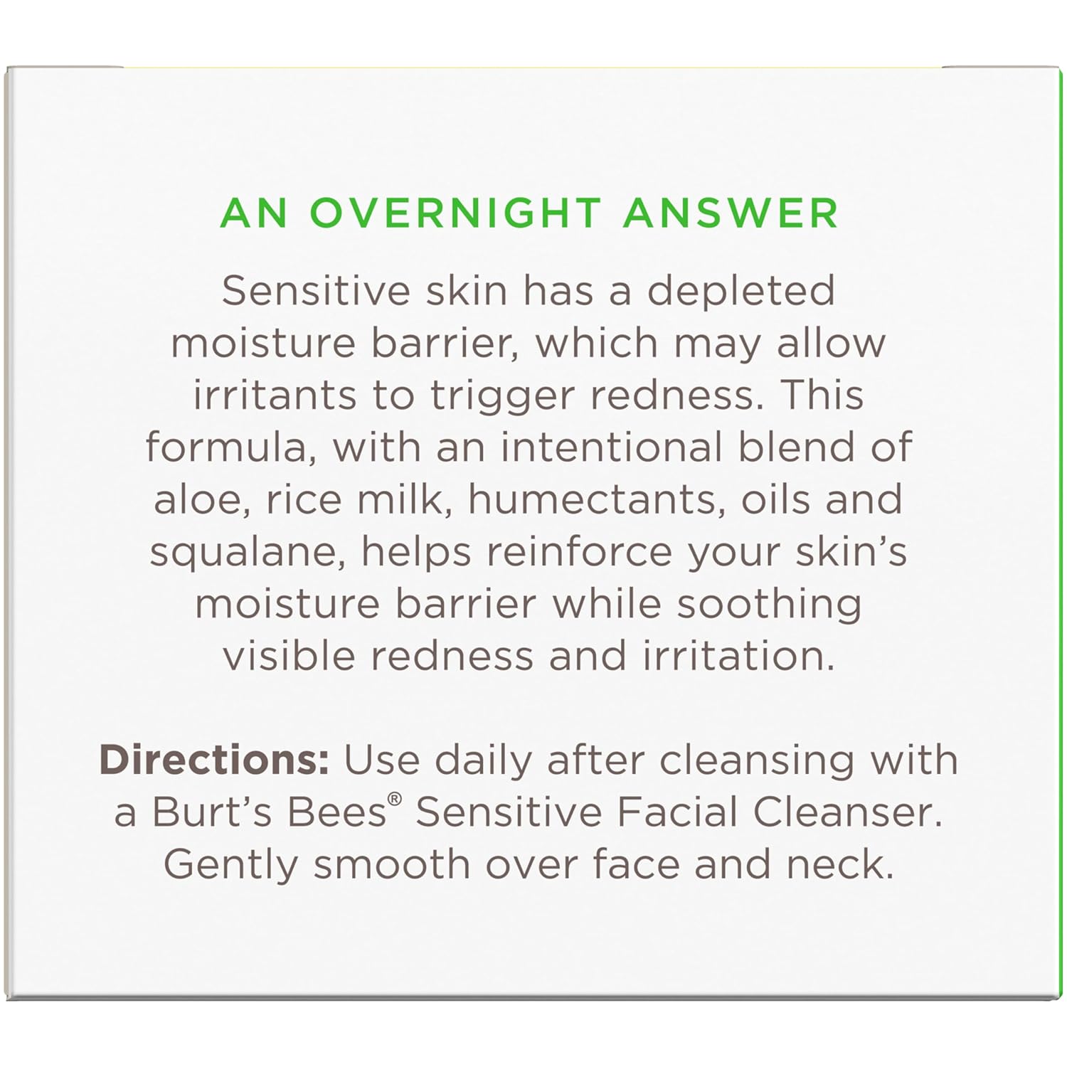 Burt's_Bees_Calming_Night_Cream_With_Aloe_and_Rice_Milk,_Face_Moisturizer_For_Sensitive_Skin_Infuses_Skin_With_Moisture_While_You_Sleep,_98.8_Percent_Natural_Origin_Skin_Care,_1.8_oz._Tub