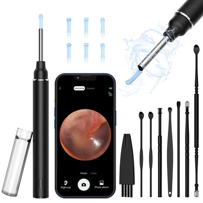 Ear Wax Removal Kit 1920P HD, WiFi Ear Cleaner Camera Diameter 3mm, Earwax Remover Tool with 6 Ear Spoon, Ear Camera with 8 Pcs Ear Set, Earwax Camera Cleaner for iOS and Android