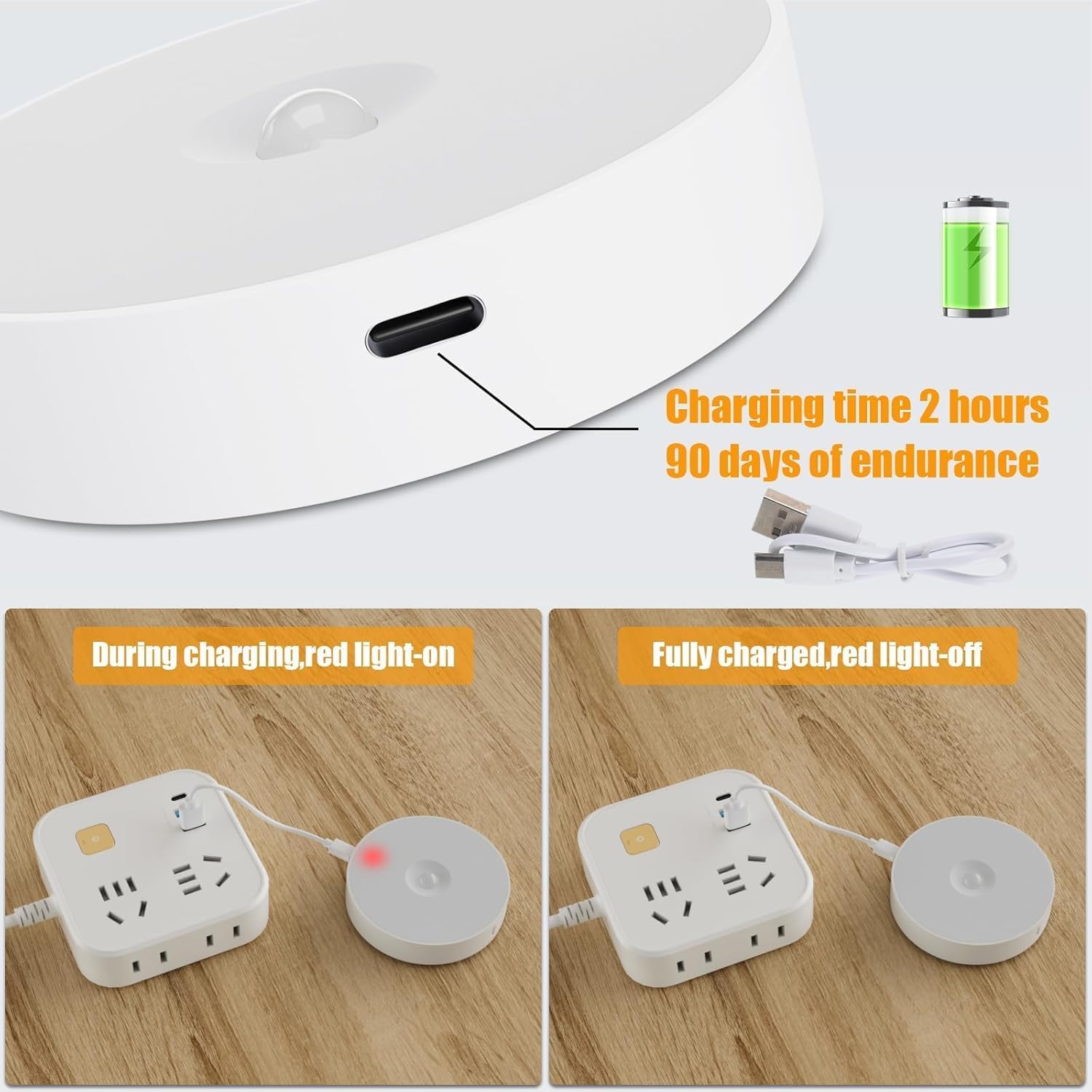 3/6_Pack_Motion_Sensor_Light_Indoor_[Upgraded_14_LEDs],_USB_Rechargeable_Night_Light,_Long_Last_Battery_&_3_Light_Modes,_Wireless_Magnetic_Nightlight_for_Closet,_Stairs,_Hallway_-_Cold_White/Warm_White