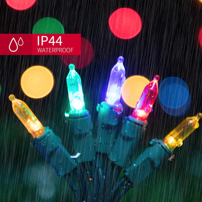 LAMPHOME_100_LED_Count_Multi_Christmas_Lights_-_21.6FT_LED_Mini_String,_Mini_led_Lights_for_Indoor_Outdoor_Home_Holiday_Party_Wedding_Independence_Day_Decoration