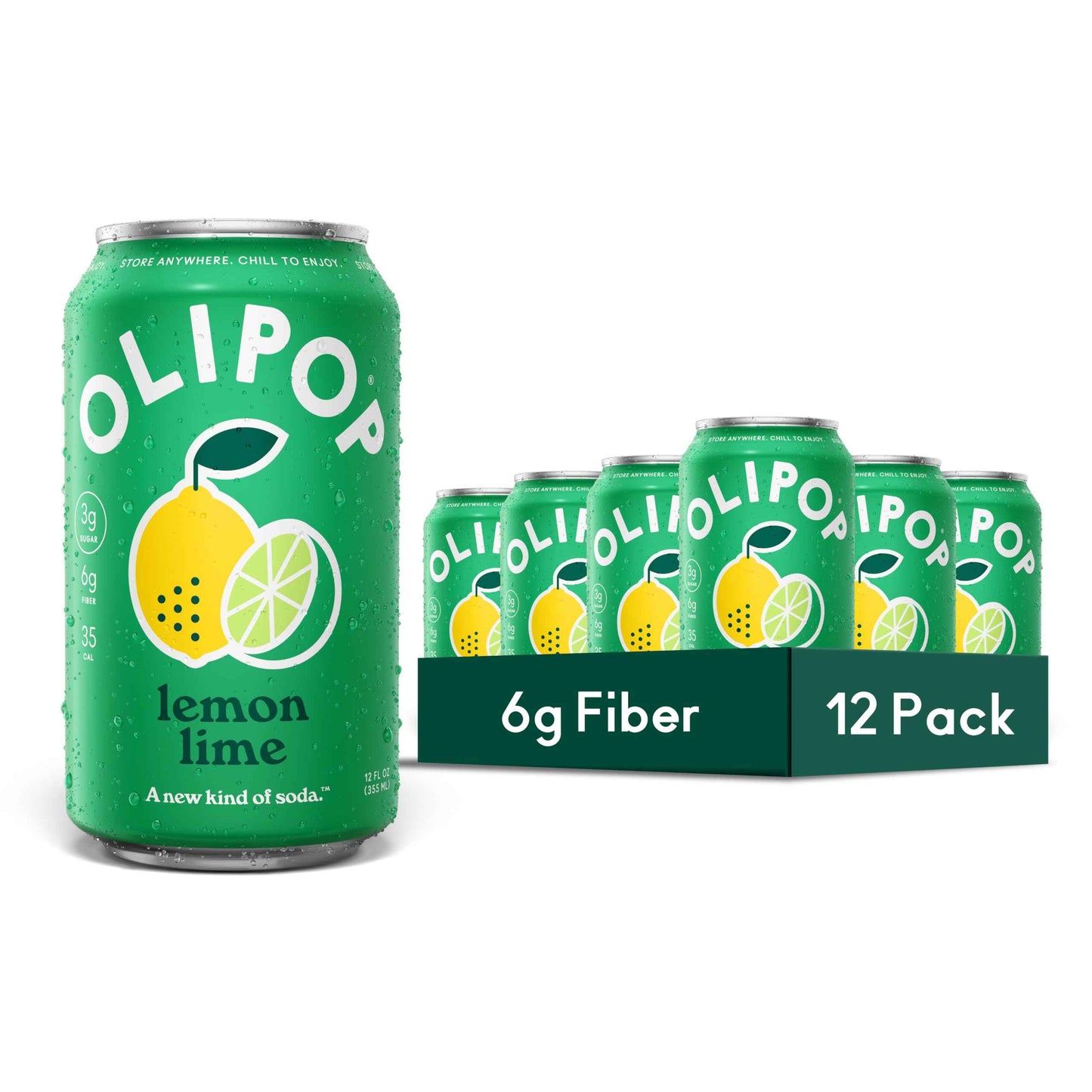 OLIPOP Prebiotic Soda Pop, Pantry Pack Packed with Prebiotics, Fiber, and Botanicals, Gluten Free, GMO Free, 12oz