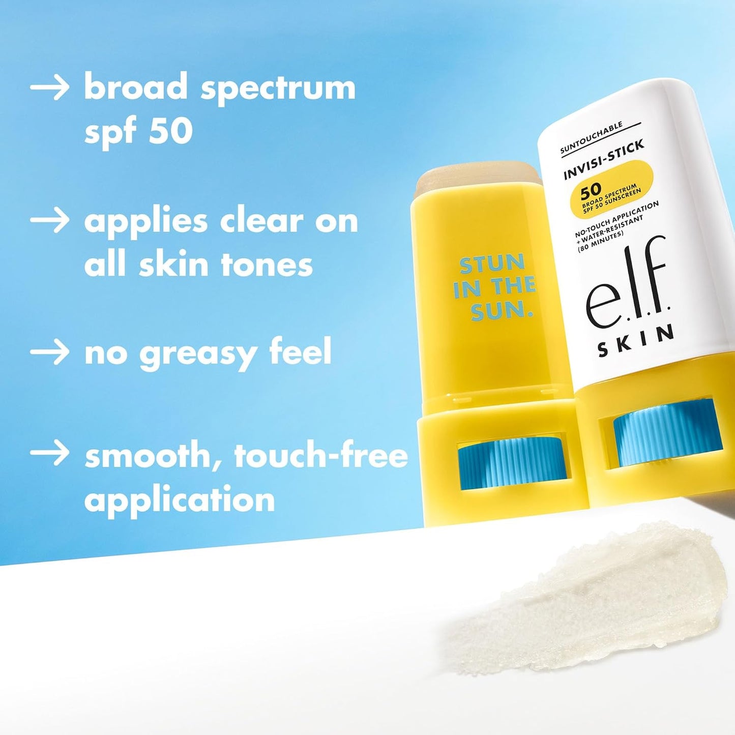 e.l.f._SKIN_Suntouchable_Invisi-Stick_SPF_50,_Clear_Sunscreen_For_A_Natural_Finish,_Made_With_Moisturizing_Sunflower_Seed_Oil,_Vegan_&_Cruelty-Free