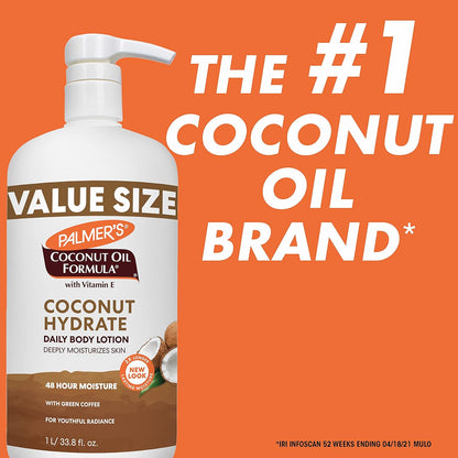 Palmer's_Coconut_Oil_Formula_Body_Lotion_for_Dry_Skin,_Hand_&_Body_Moisturizer_with_Green_Coffee_Extract_&_Vitamin_E,_Value_Size_Pump_Bottle,_33.8_Fl_Oz_(Pack_of_1)