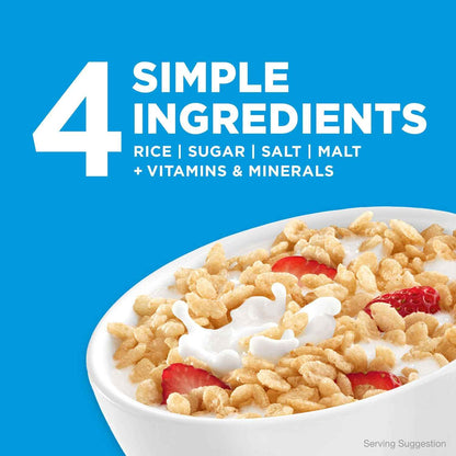 Kellogg's Rice Krispies Cold Breakfast Cereal, 8 Vitamins and Minerals, Rice Krispies Treats, Giant Size, Original
