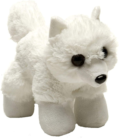 Wild Republic Arctic Fox Plush, Stuffed Animal, Plush Toy, Gifts for Kids, Hug’Ems 7&amp;#34;