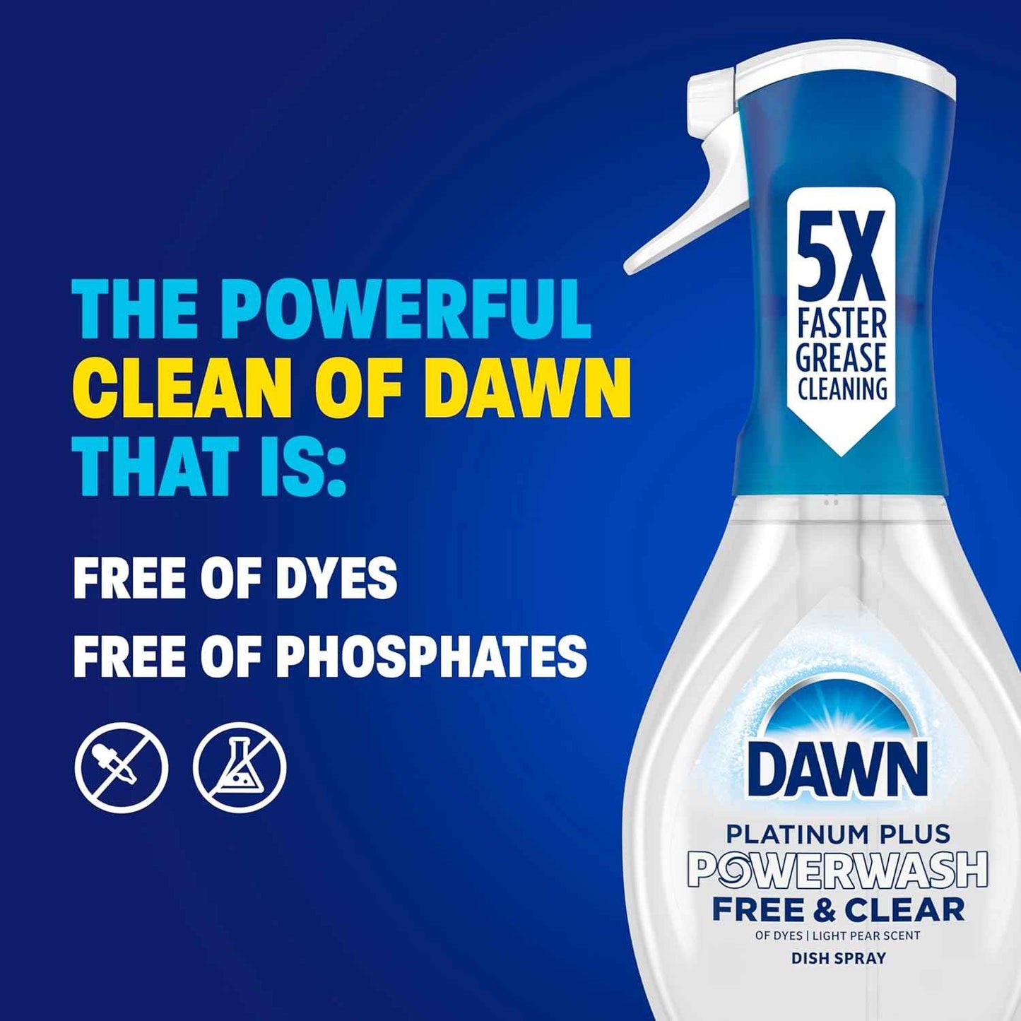 Dawn Powerwash Free & Clear Dish Spray, Dish Soap Starter Kit, 16 Fl Oz