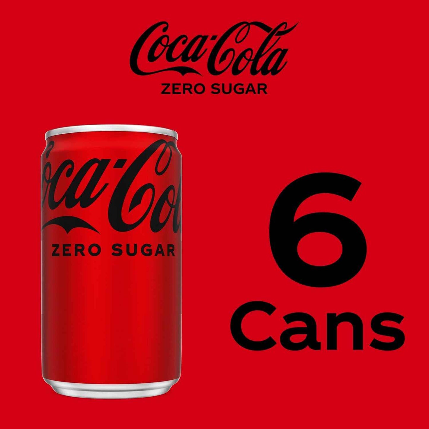 Coke Zero Sugar Mini-Can 7.5 fl oz, 6 Pack (Package May Vary)