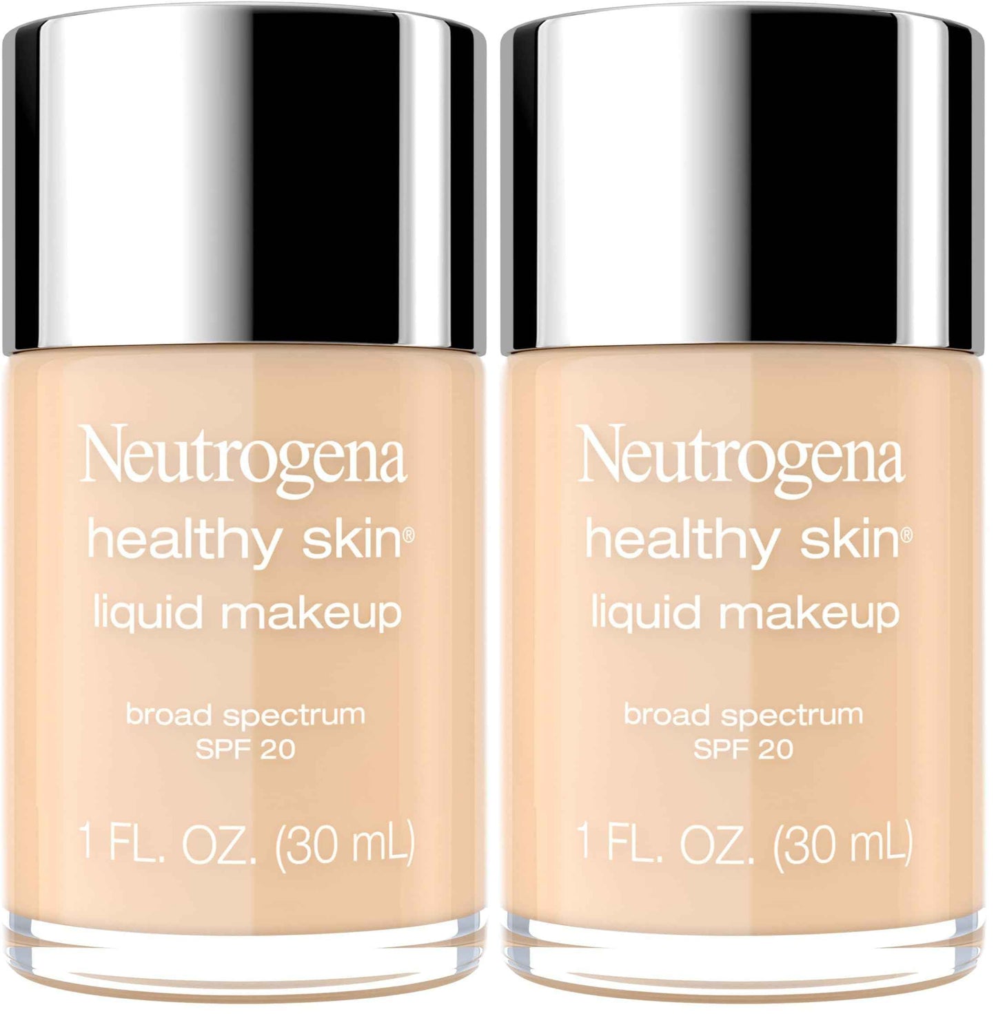 Neutrogena Healthy Skin Liquid Foundation Makeup with Broad Spectrum SPF 20 Sunscreen, Lightweight, Medium Coverage Makeup with Sunscreen and Pro-Vitamin B5