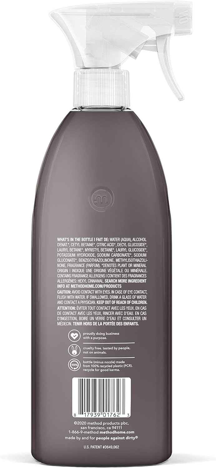 Method Heavy Duty Degreaser, Lemongrass Scent, Oven Cleaner & Stove Top Cleaner, 28 Oz Spray Bottle