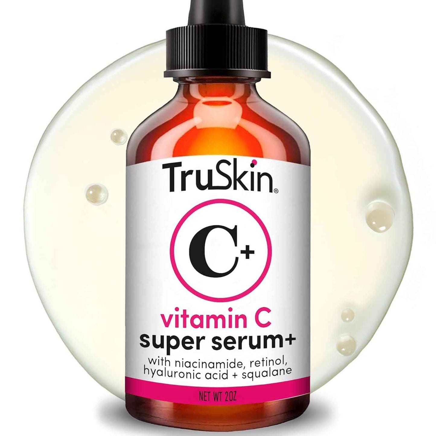 TruSkin Vitamin C Super Serum for Face - Five Skin Benefits in One Serum with Vitamin C, Retinol, Niacinamide, Hyaluronic Acid & Squalane - Brighten, Firm & Smooth the Look of Skin