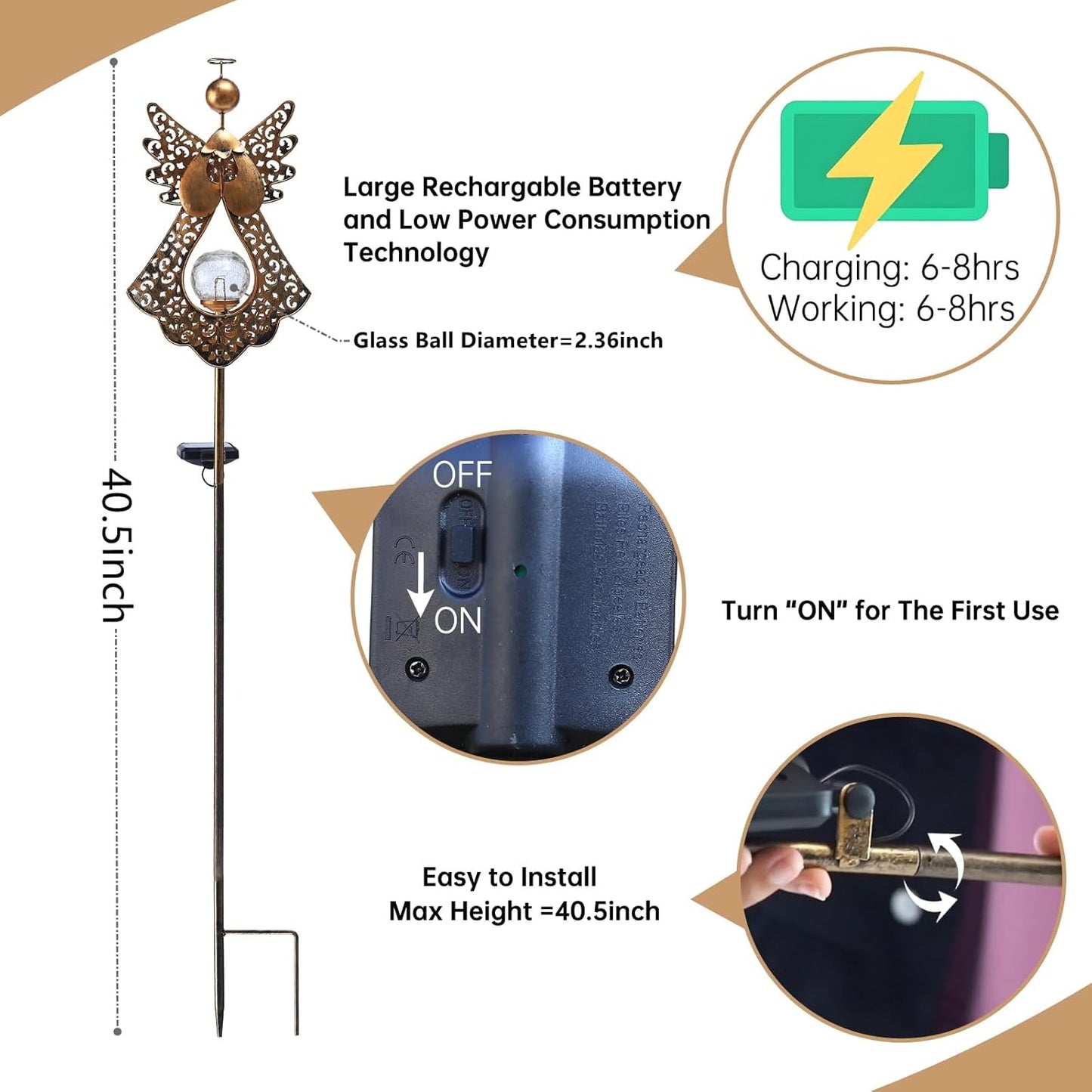 Starryfill_Angel_Stake_Solar_Lights_with_Crackle_Glass_Globe_Waterproof_Warm_White_LED,_40.5_inches_Height_Metal_Bronze_Stake_Garden_Patio_Art_Decor,_Memorial_Gift_for_Mom_Women_or_Friends