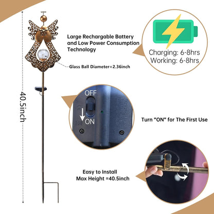 Starryfill_Angel_Stake_Solar_Lights_with_Crackle_Glass_Globe_Waterproof_Warm_White_LED,_40.5_inches_Height_Metal_Bronze_Stake_Garden_Patio_Art_Decor,_Memorial_Gift_for_Mom_Women_or_Friends