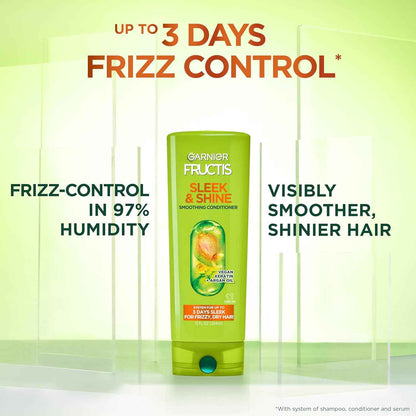 Garnier Fructis Sleek & Shine Conditioner, Frizzy, Dry, Unmanageable Hair