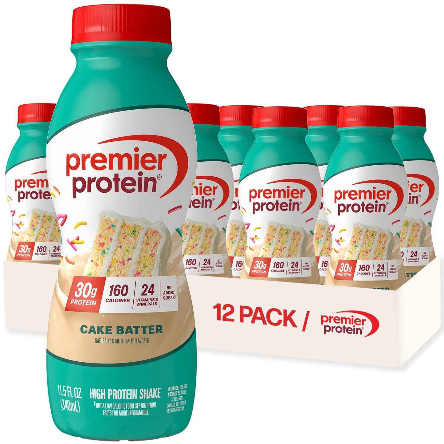 Premier Protein Shake, 30g Protein, No Added Sugar, 24 Vitamins & Minerals to Support Immune Health, 11.5 fl oz