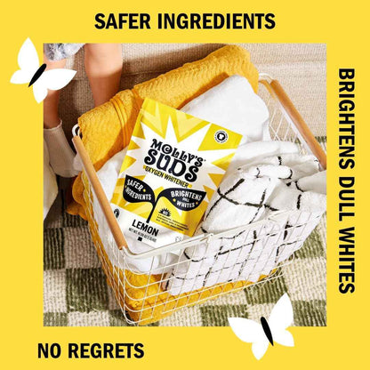Molly's Suds Oxygen Whitener | Powerful Bleach Alternative, Chlorine Free & Color Safe | Brightens Whites and Removes Stains