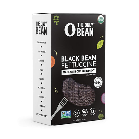 The_Only_Bean_-_Organic_Black_Bean_Fettuccine_Pasta_-_High_Protein,_Keto_Friendly,_Gluten-Free,_Vegan,_Non-GMO,_Kosher,_Low_Carb,_Plant-Based_Bean_Noodles_-_8_oz_(1_Pack)