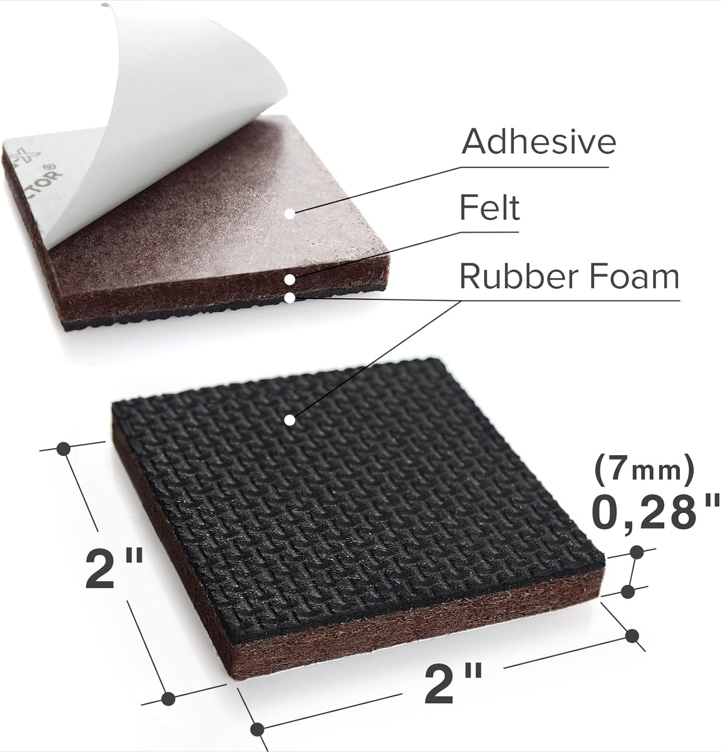 X-PROTECTOR_Non_Slip_Furniture_Pads_-_16_Premium_Furniture_Grippers_2"!_Self-Adhesive_Rubber_Feet_Furniture_Feet_-_Ideal_Non_Skid_Furniture_Pad_Floor_Protectors_-_Keep_Furniture_in_Place!