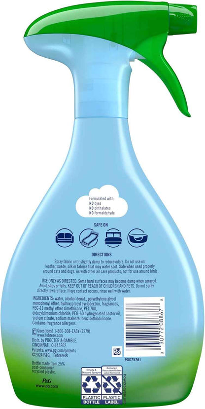 Febreze Fabric Spray Air Freshener, Odor-Fighting Fabric Refresher, Sneaker Balls Alternative, Couch Cleaner, Linen Spray, Multi-Use, Pet Odor Fighter Scent