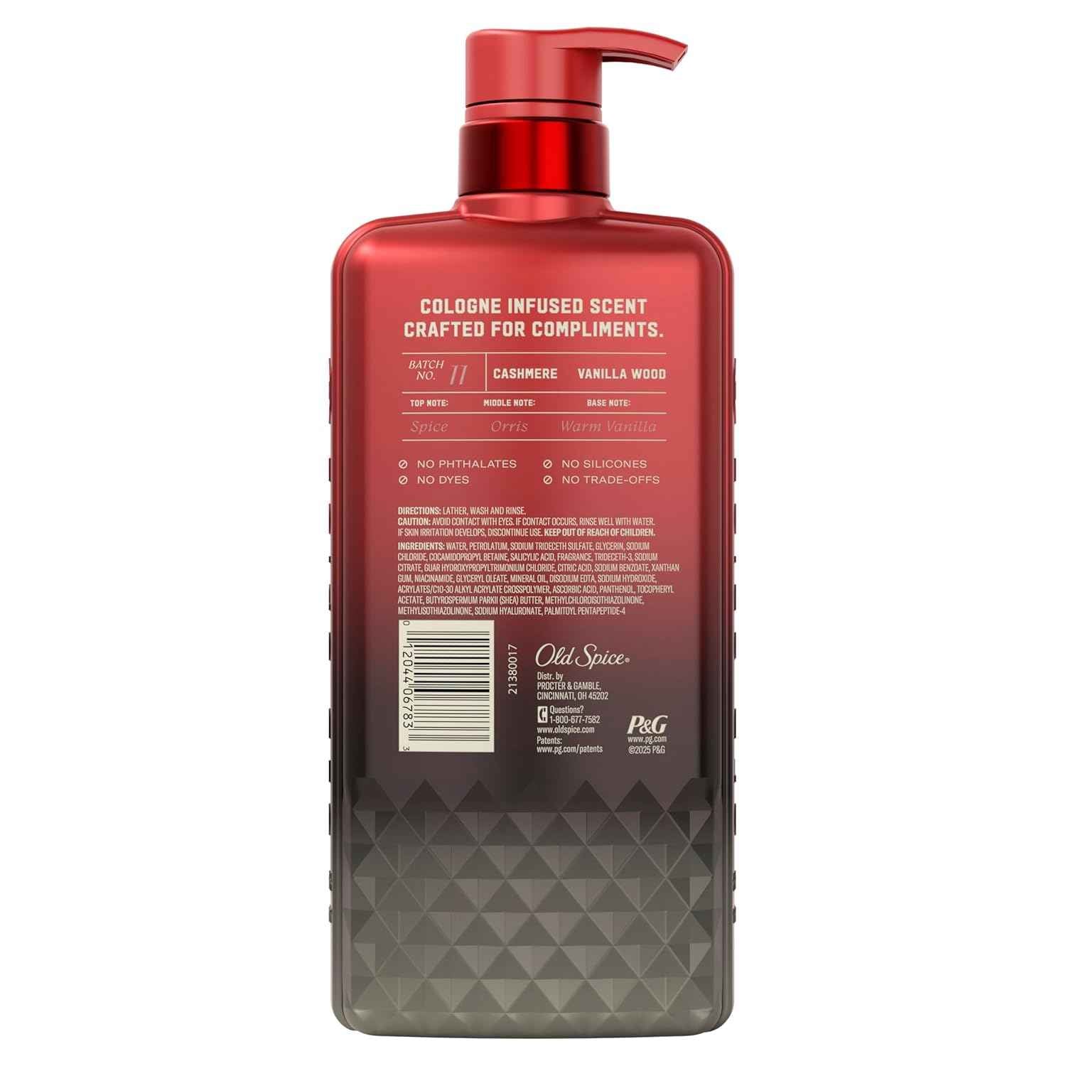 Old Spice Body Wash for Men, The Spice Alchemist Collection, 24/7 Cologne Infused Hydration, No Trade Off Formula, Free of Phthalates Silicones & Dyes, 20 oz