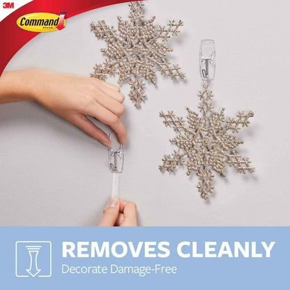 Command Medium Clear Wire Toggle Hooks, Damage-Free Hanging with Adhesive, Great for Hanging, Organization and Storage, Holds up to 2 lb