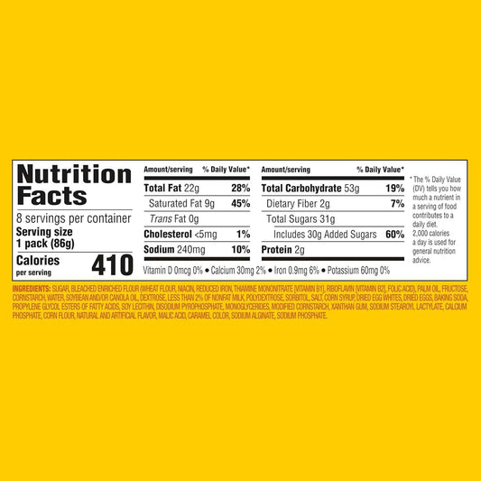 OREO Golden Cakesters Soft Snack Cakes, 8-3.03 oz Snack Packs
