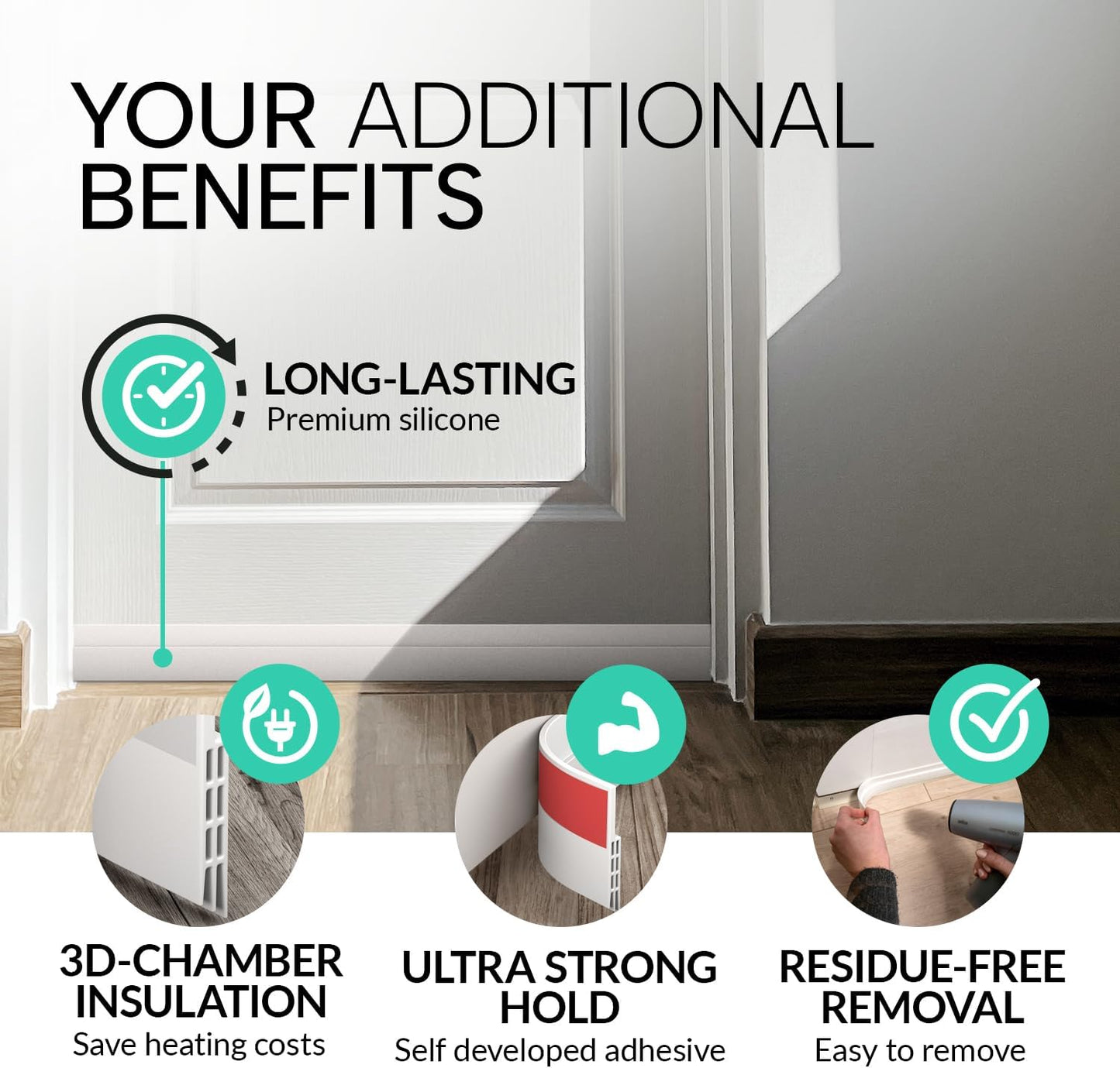 Vellure®_door_draft_stoppers_for_bottom_of_door_-_NEW_premium_door_sweep_/_door_seal_strip_(save_energy_–_installs_quickly_and_easily)_door_weather_stripping,_ideal_for_keeping_out_cold_(1x39"_white)