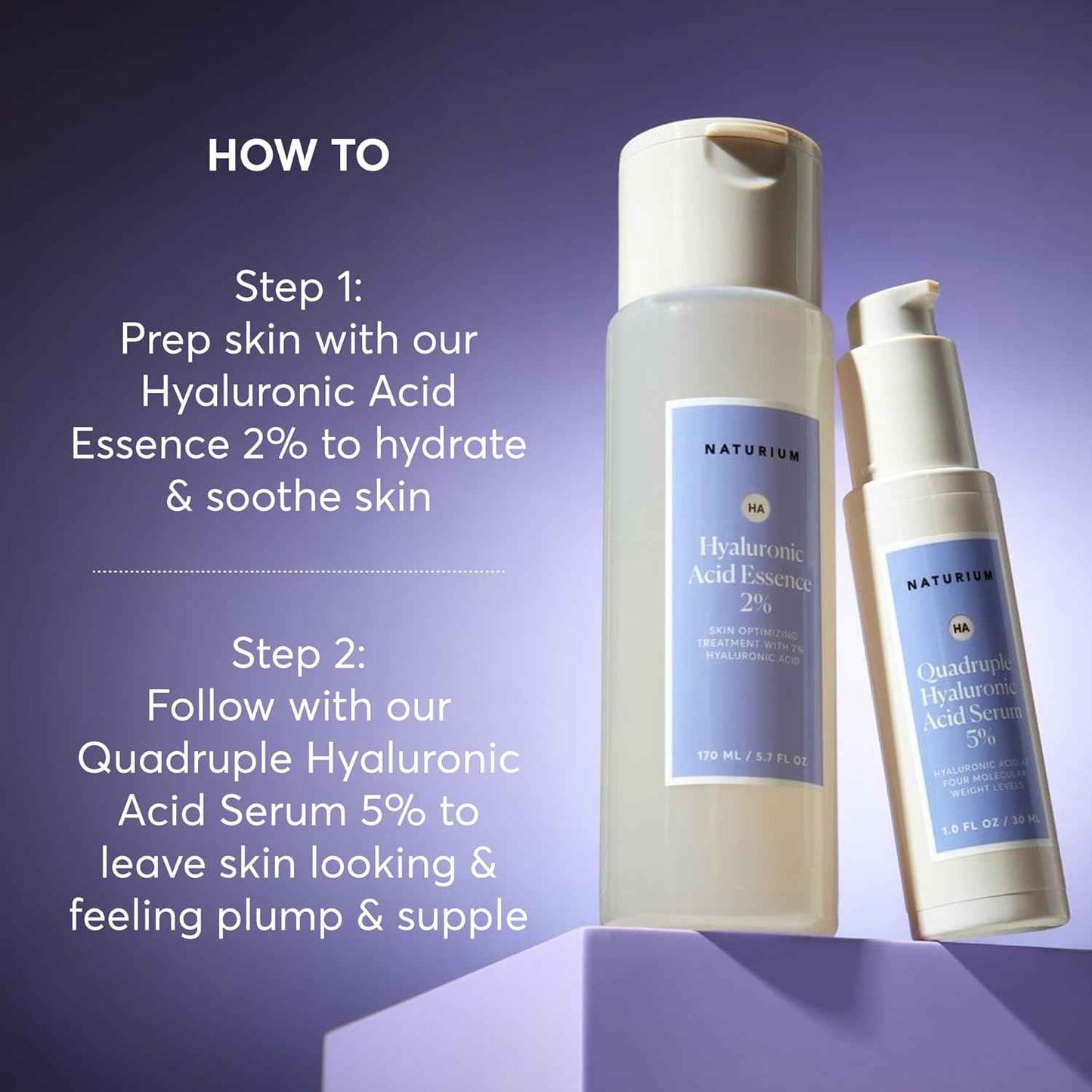 Naturium Quadruple Hyaluronic Acid Serum 5%, Hydrating & Plumping Face Serum, Anti-Aging & Moisturizing Skin Care, Fragrance-Free