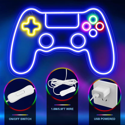 Kavaas_Gamer_Neon_Sign,_Game_Controller_LED_Sign_for_Gaming_Room_Decor_-_Game_Neon_Sign_for_Teen_Boy_Room_Decor_-_Best_Gamer_Gifts_for_Boys,_Kids