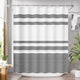 A- Black Stripe +12 Metal Hooks - 72"W x 84"L (Pack of 1)