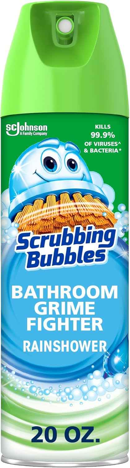 Scrubbing Bubbles Bathroom and Shower Cleaner Disinfectant Aerosol, Foaming Action Bathroom Grime Fighter