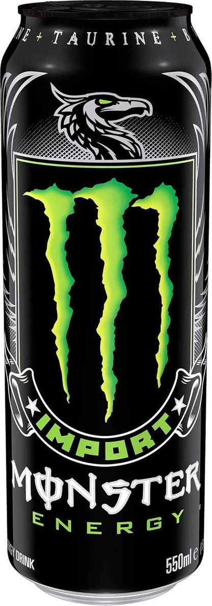 Monster Energy Import, Energy Drink, 18.6 Ounce | Pack of 12