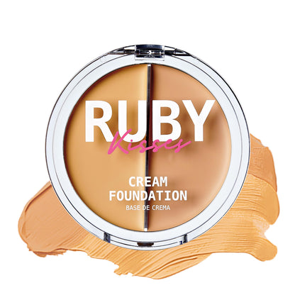 Ruby Kisses 3D Face Creator Cream Foundation &amp;amp; Concealer, 12 Hours Long Lasting, Medium to Full Coverage, Non-Greasy, Ideal for Makeup &amp;amp; Contour Palette (Level 3)
