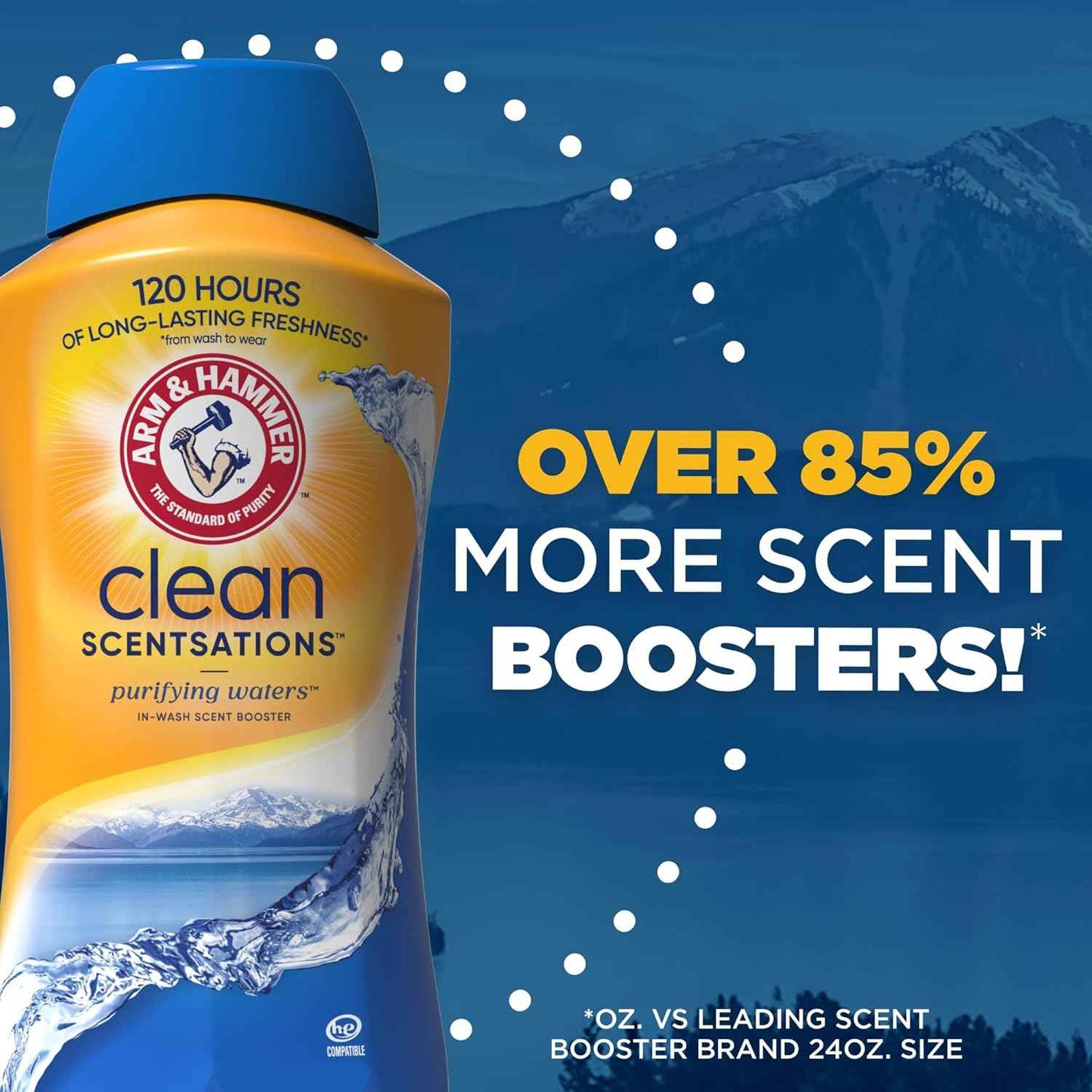 ARM & HAMMER Clean Scentsations In-Wash Scent Booster, Laundry Scent Booster Purifying Waters scent