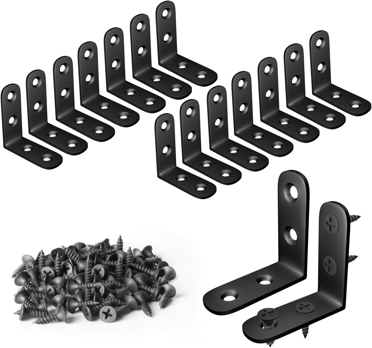 Blingstar_L_Bracket_Stainless_Steel_Corner_Brace_16_Pcs_1.57x1.57_Inch_Joint_Right_Angle_Bracket_90_Degree_Corner_Fastener_for_Wood_Furniture_Bedframe_Cabinet_Drawer_Chair,_with_64_Pcs_Screws,_Black